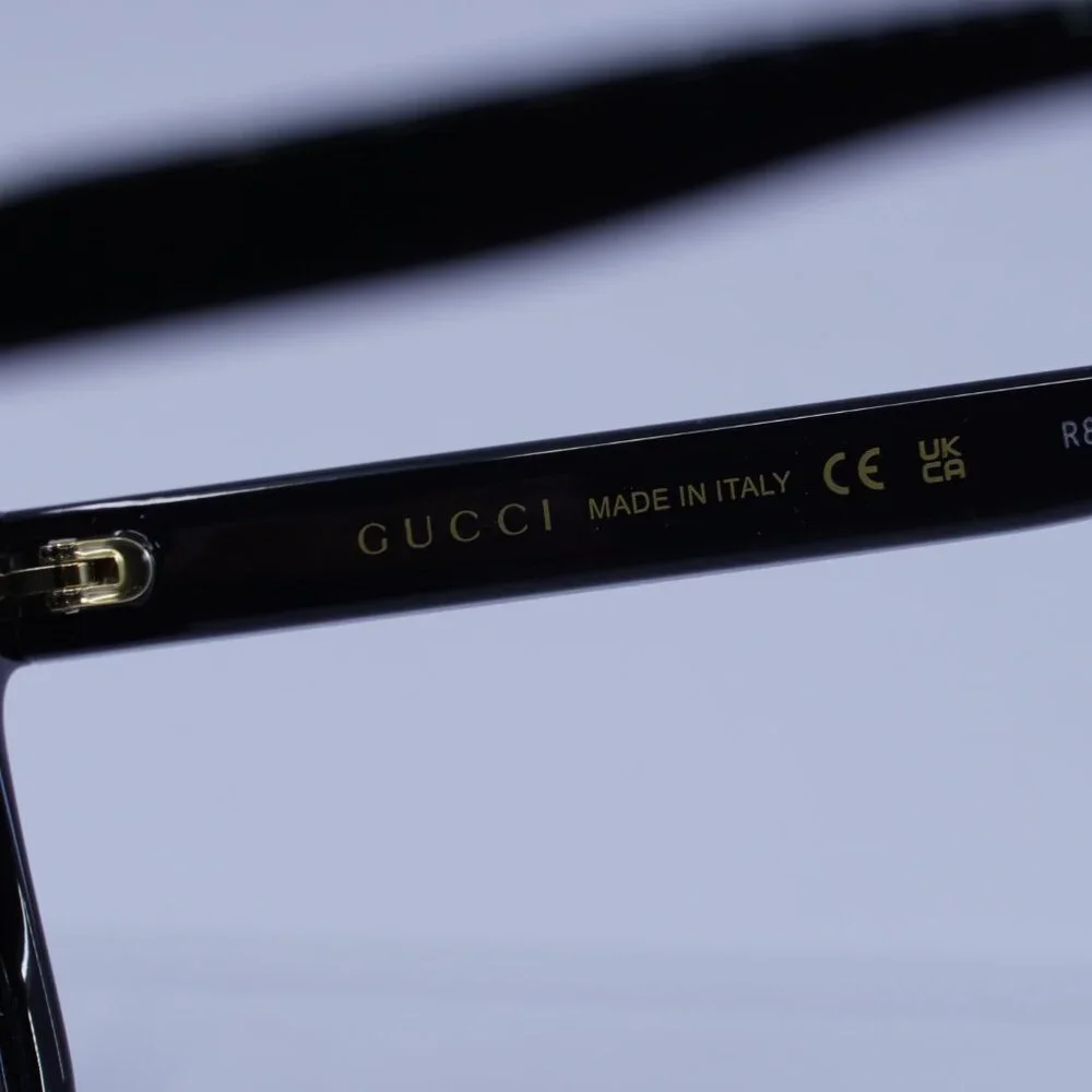 Gucci GG0746S 001 Sunglasses Black Square Frame, Grey Lenses